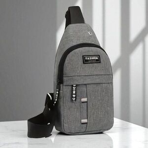 Unisex  Grey Single Shoulder Bag